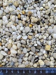 Галька крымская жемчужная фр. 5-10 мм.  купить в Кемерово фото Камень Клуб