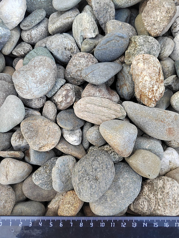Kamenclub.ru: Галька речная окат (серая) фр.40-60 мм купить  в Кемерово галька речная серый бежевый рыжий коричневый округлый речной камень 5000 руб/т   фото КАМЕНЬ КЛУБ