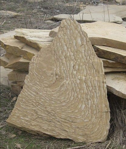 Kamenclub.ru: Форматный камень (плаха) пошаговая дорожка от 70-150 см (4 -12 см)  купить в Кемерово плитняк  форматный плаха желтый песчаник 9 000 руб/т   фото КАМЕНЬ КЛУБ