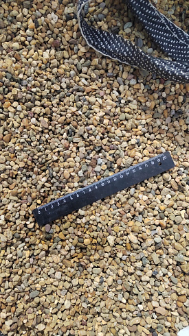 Kamenclub.ru: Галька окат (серо-желтая) фр.5-10 мм. купить  в Кемерово галька речная рыжий, желтый, рыжий, серо-желтый речная окатанная галька декоративная 5000 руб/т   фото КАМЕНЬ КЛУБ