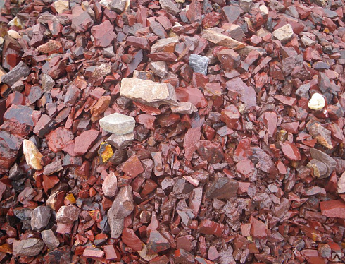Kamenclub.ru: Щебень крошка красный (ЯШМА) фр. 5-10 мм.  купить в Кемерово крошка каменная яшмы красный, бордовый, темно-красный декоративная крошка ландшафтная каменная яшмоидная 8500 руб/т   фото КАМЕНЬ КЛУБ