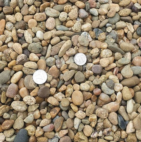 Kamenclub.ru: Галька окат (серо-желтая) фр.10-20 мм. купить  в Кемерово галька серо-желтая, рыжая, серый речная окатанная округлая галька 5000 руб/т   фото КАМЕНЬ КЛУБ