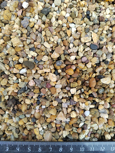 Галька речная окат (рыжая) фр.3-5 мм купить в Кемерово 