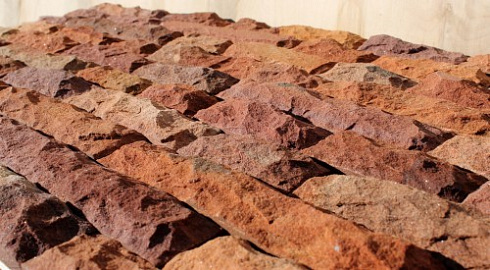 Kamenclub.ru: Песчаник (красный дракон) art PSK-5-03  купить в Кемерово    3350 руб/кв.м   фото КАМЕНЬ КЛУБ